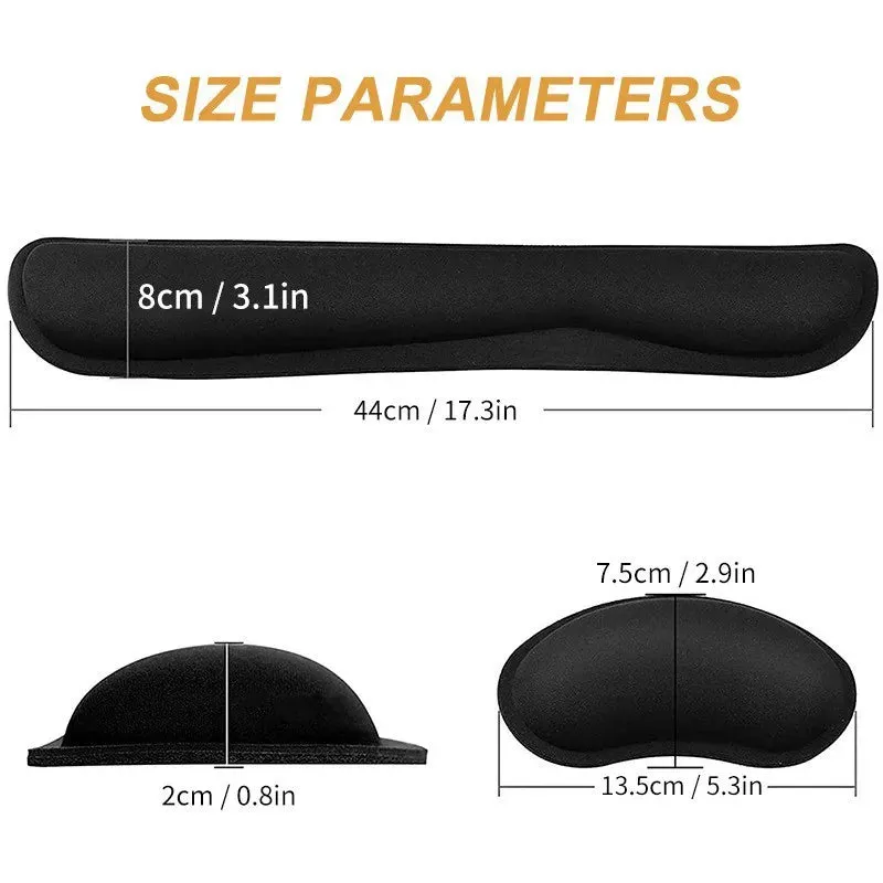 3D Ergonomic Gaming Mouse Pad with Silica Gel Wrist Rest - Memory Foam Support