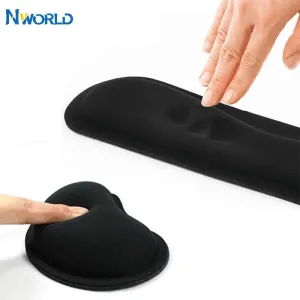 3D Ergonomic Gaming Mouse Pad with Silica Gel Wrist Rest - Memory Foam Support