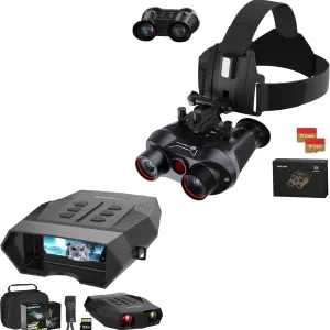 3D VR Night Vision Goggles - Rechargeable Head Mounted Binoculars & Night Vision Binoculars Goggles