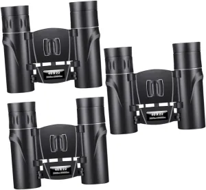 3pcs Binoculars Pocket Binocular Goggles Sightseeing Binocular Safety Goggles for High Definition Binocular Telescope Hunting Binocular Bunoculars Black Metal (Blackx3pcs 9X10X3.5CMx3pcs)