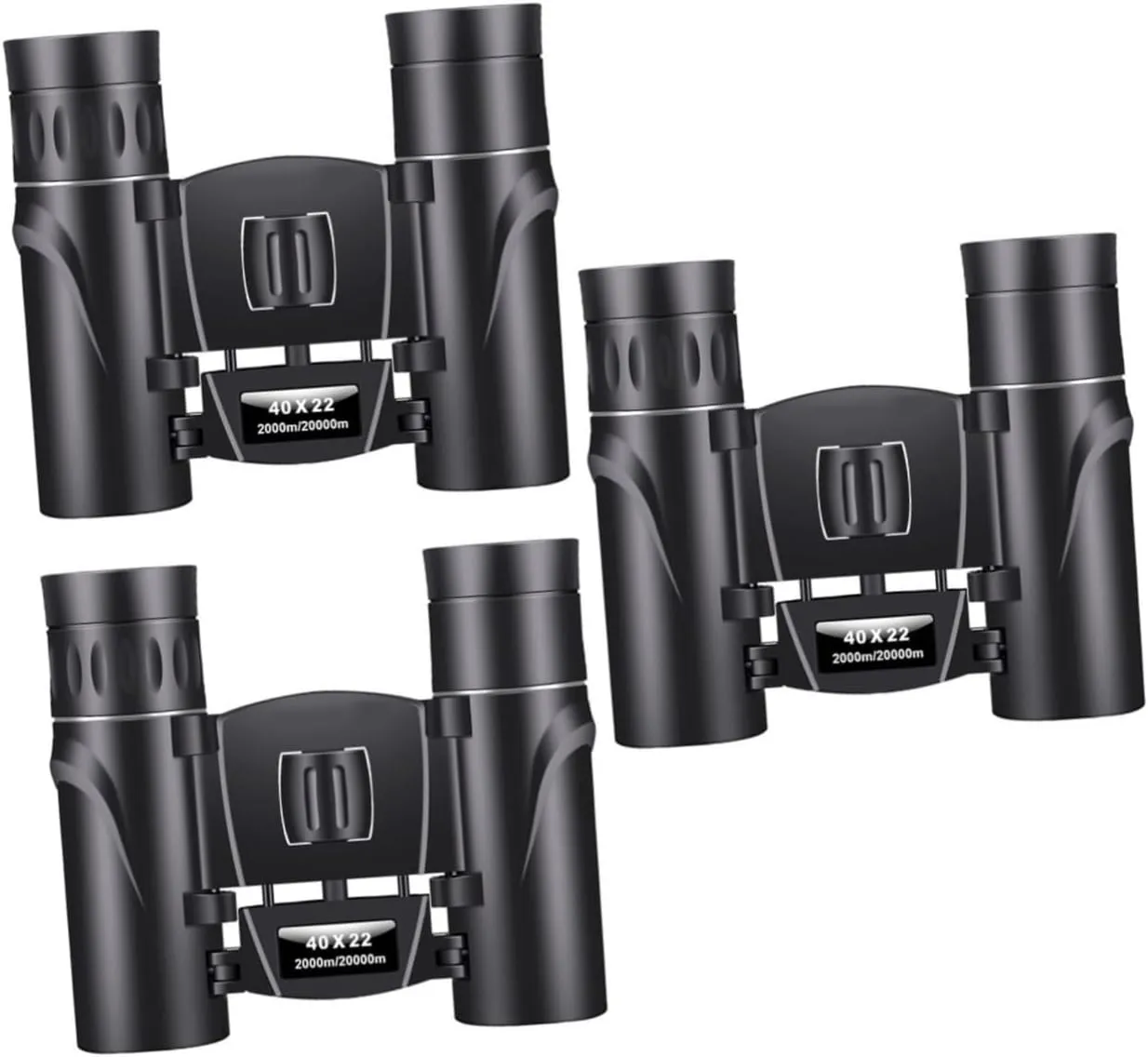 3pcs Binoculars Pocket Binocular Goggles Sightseeing Binocular Safety Goggles for High Definition Binocular Telescope Hunting Binocular Bunoculars Black Metal (Blackx3pcs 9X10X3.5CMx3pcs)