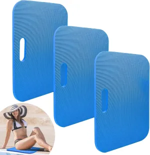 3PCS Pool Seats for Edge of Pool, 17x13 in Poolside Seating Mat Soft Foam Pool Cushion Pad Multifunction Poolside Chair Pool Side Accessories for Pool Owner, Adults Kids Lounging