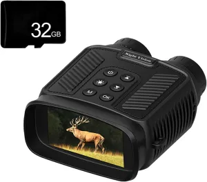 3" Night Vision Binoculars,984FT Night Vision Goggles for Adults,10X Optical Zoom 8X Digital Zoom,with Photo Mode Video Mode Playback Mode,for Camping,Black