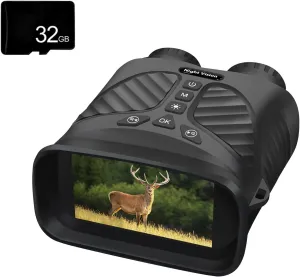 3" Night Vision Goggles for Adults,Infrared Night Vision Binoculars in 100% Darkness,8X Digital Zoom Can Save Photo and Video,Night Vision Camera,Black