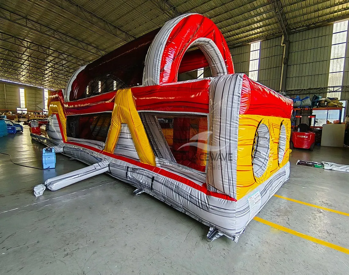 46ft Fire Island Hybrid Inflatable Obstacle Course