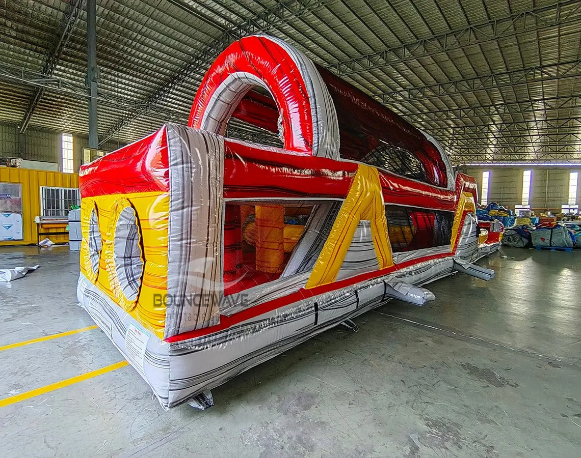 46ft Fire Island Hybrid Inflatable Obstacle Course