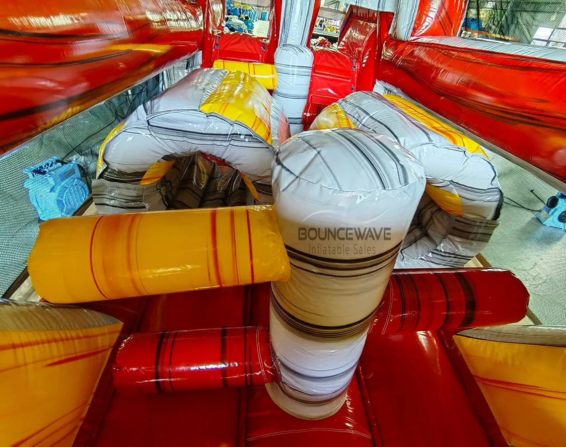 46ft Fire Island Hybrid Inflatable Obstacle Course