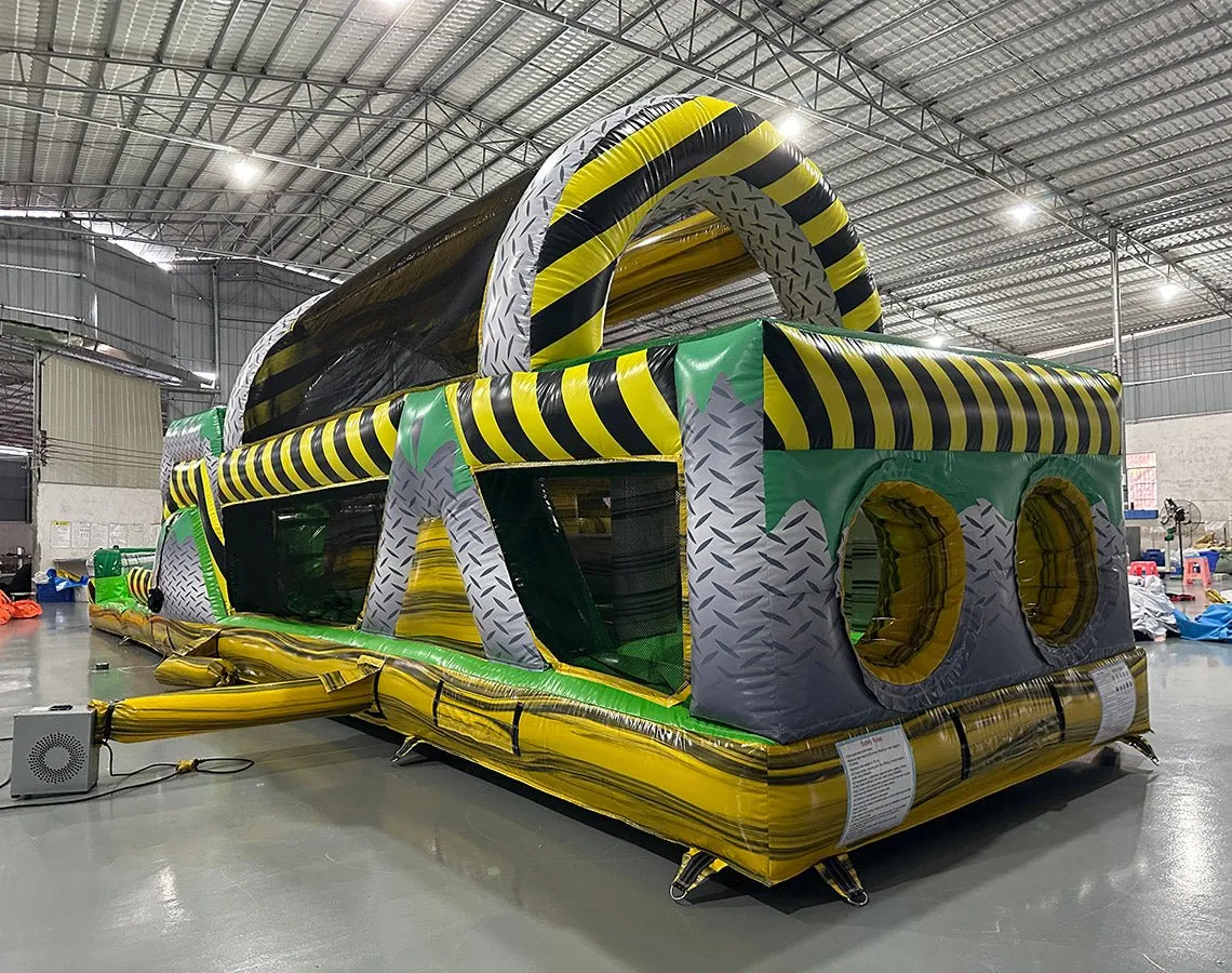 46ft Hazardous Commercial Hybrid Inflatable Obstacle Course