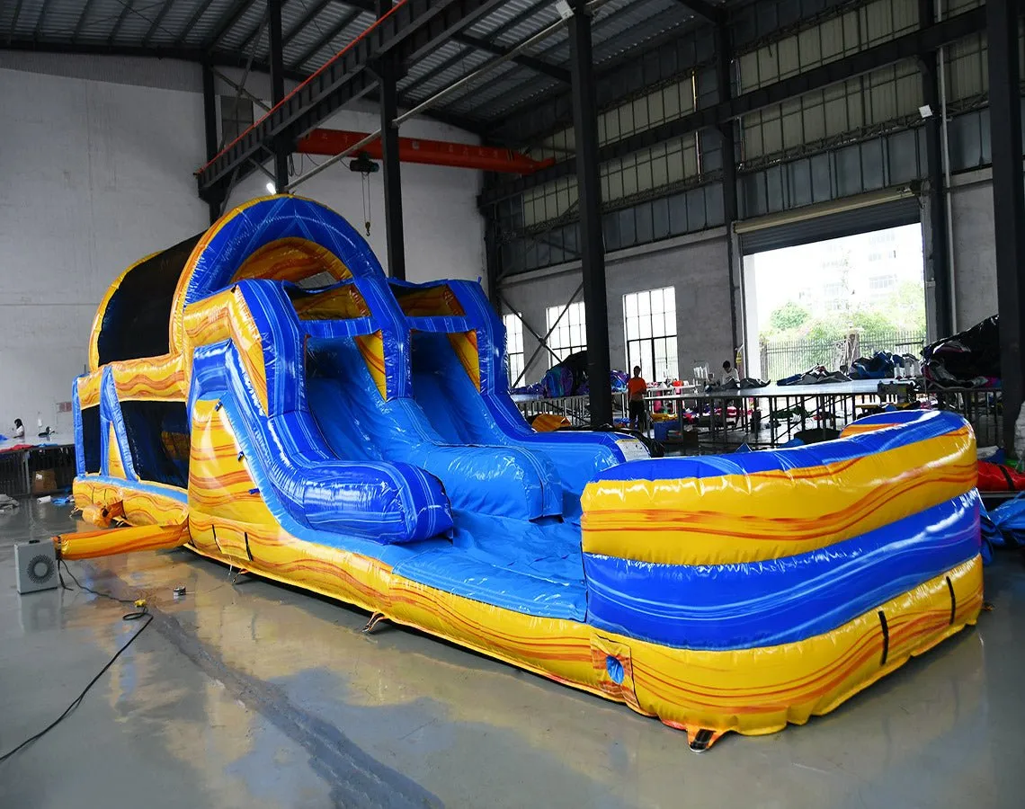 46ft Lava Falls Hybrid Inflatable Obstacle Course