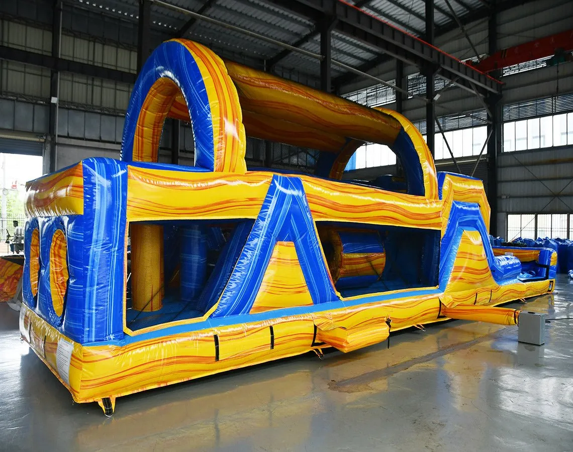 46ft Lava Falls Hybrid Inflatable Obstacle Course