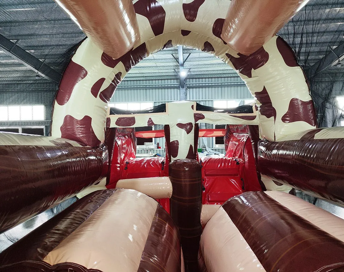 46ft Rodeo Rush Commercial Hybrid Inflatable Obstacle Course