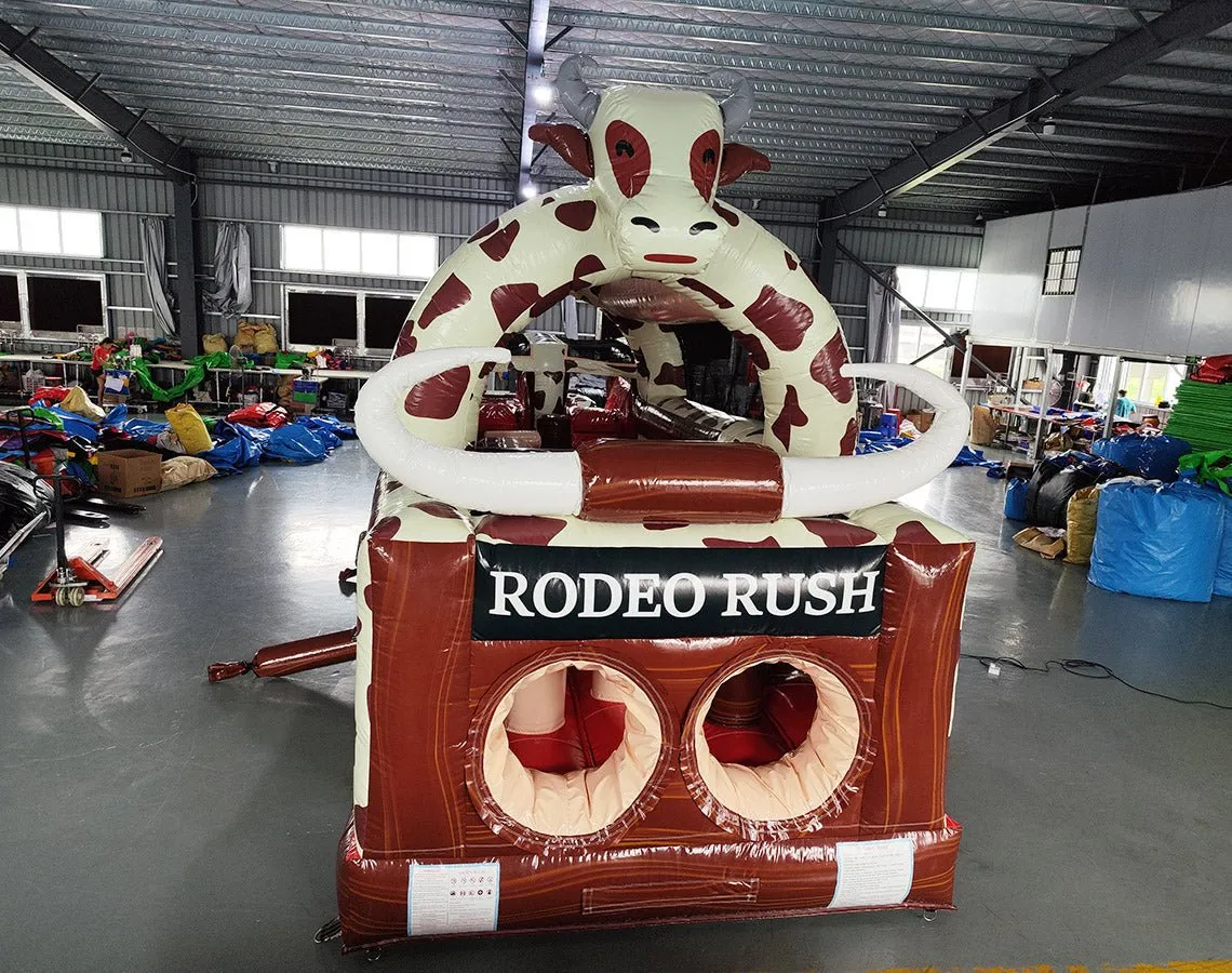46ft Rodeo Rush Commercial Hybrid Inflatable Obstacle Course