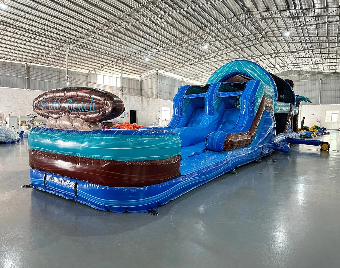46ft South Beach Commercial Hybrid Inflatable Obstacle Course