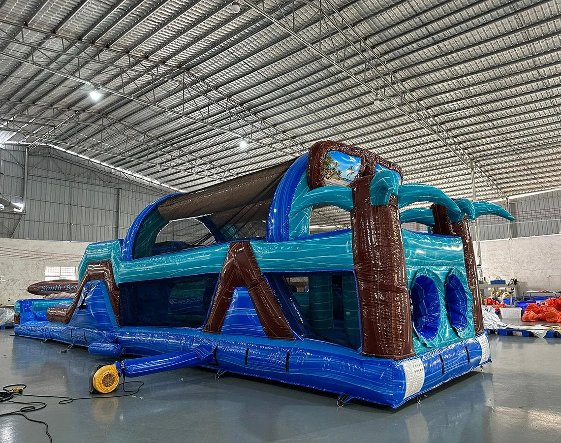 46ft South Beach Commercial Hybrid Inflatable Obstacle Course