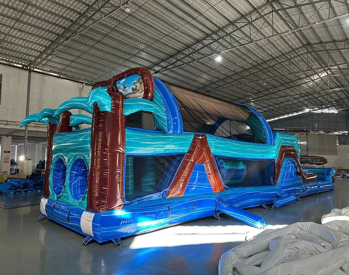 46ft South Beach Commercial Hybrid Inflatable Obstacle Course