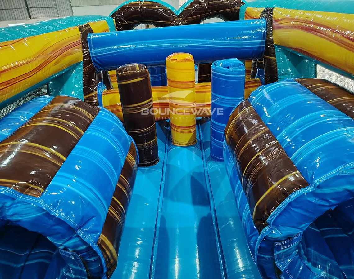 46ft Tropic Shock "Flash" Hybrid Inflatable Obstacle Course
