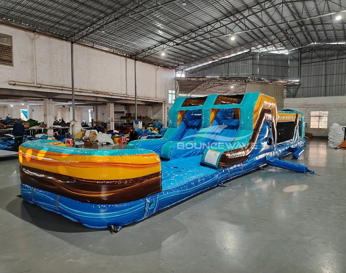 46ft Tropic Shock "Flash" Hybrid Inflatable Obstacle Course