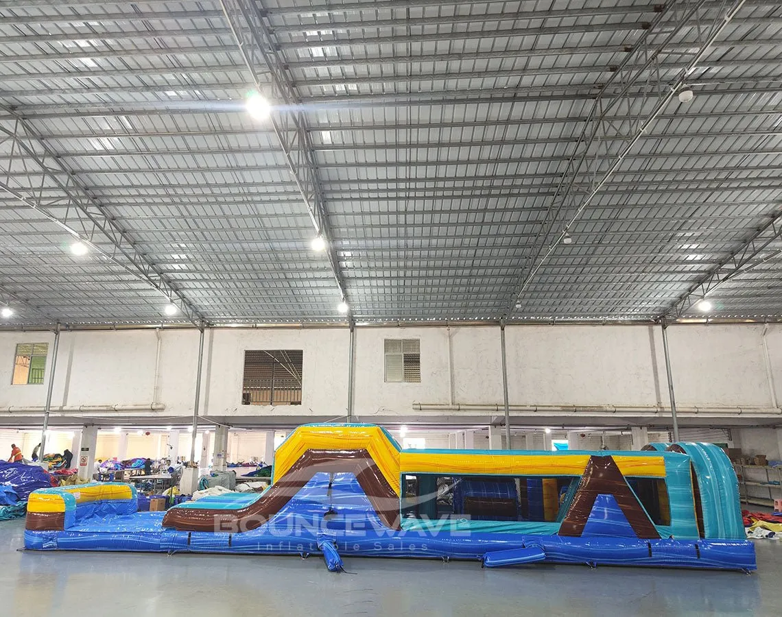 46ft Tropic Shock "Flash" Hybrid Inflatable Obstacle Course