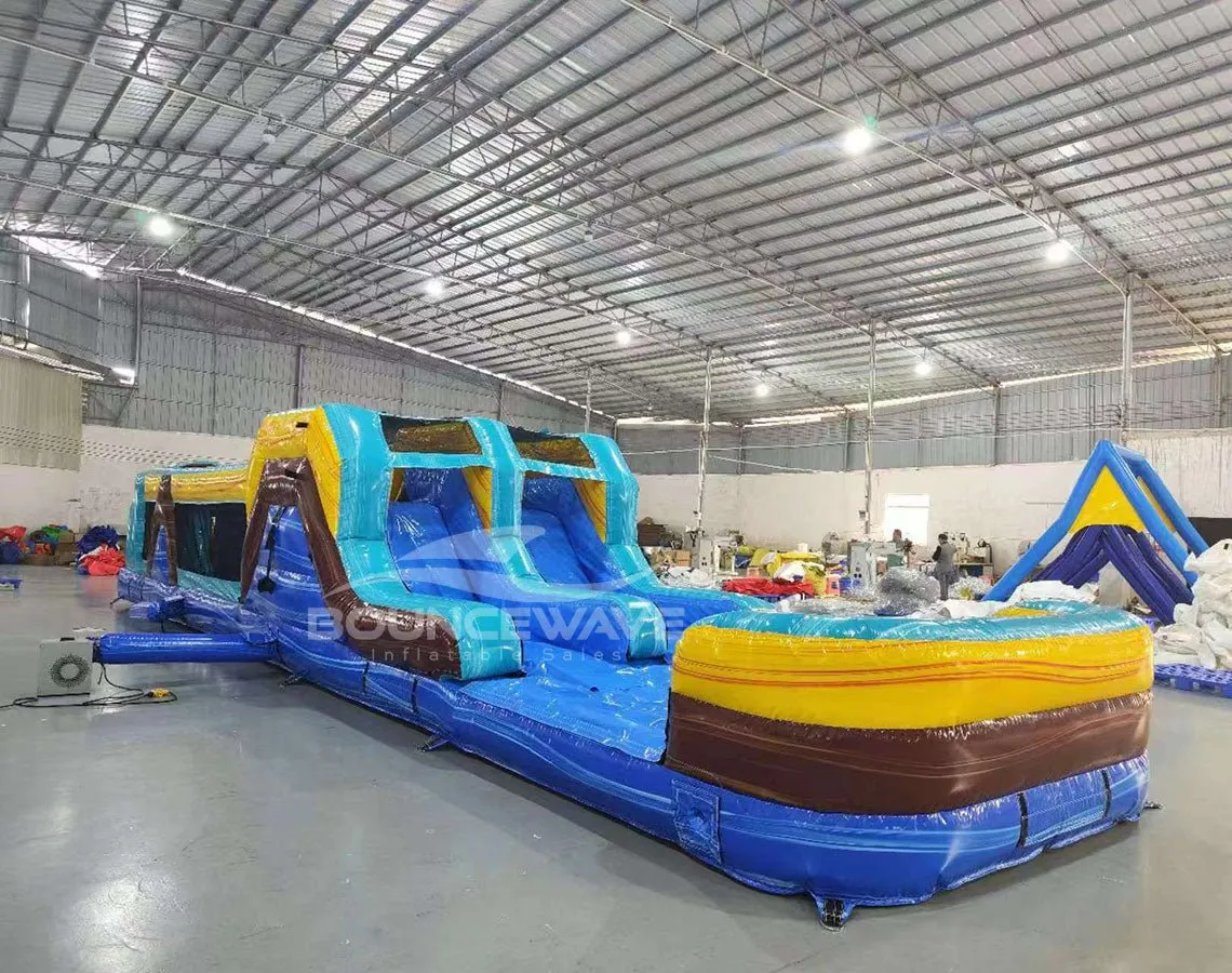 46ft Tropic Shock "Flash" Hybrid Inflatable Obstacle Course