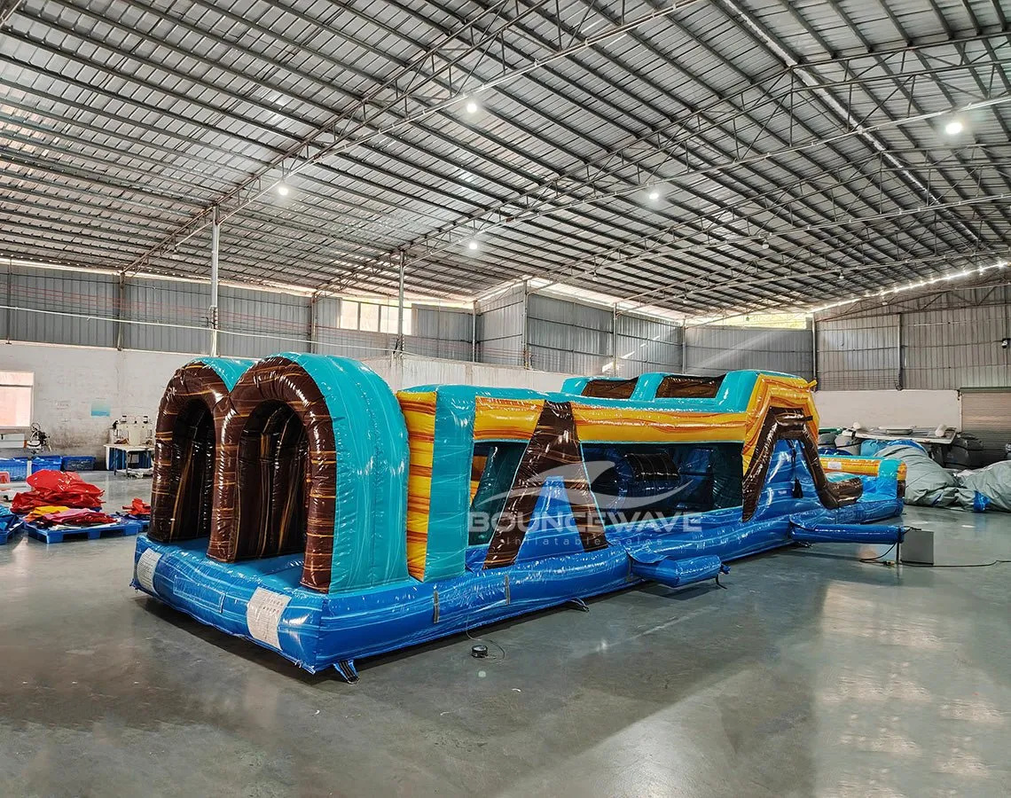 46ft Tropic Shock "Flash" Hybrid Inflatable Obstacle Course