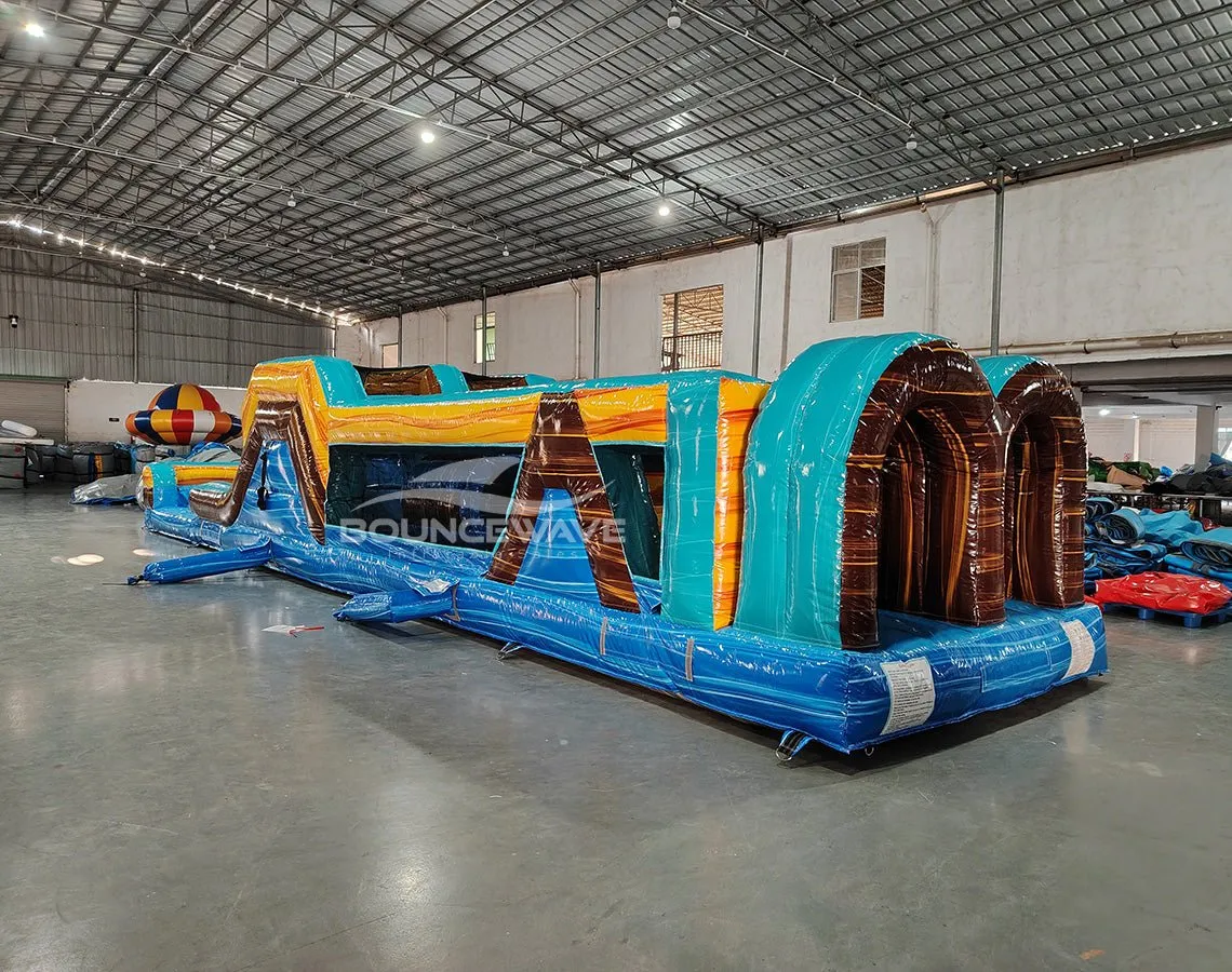 46ft Tropic Shock "Flash" Hybrid Inflatable Obstacle Course