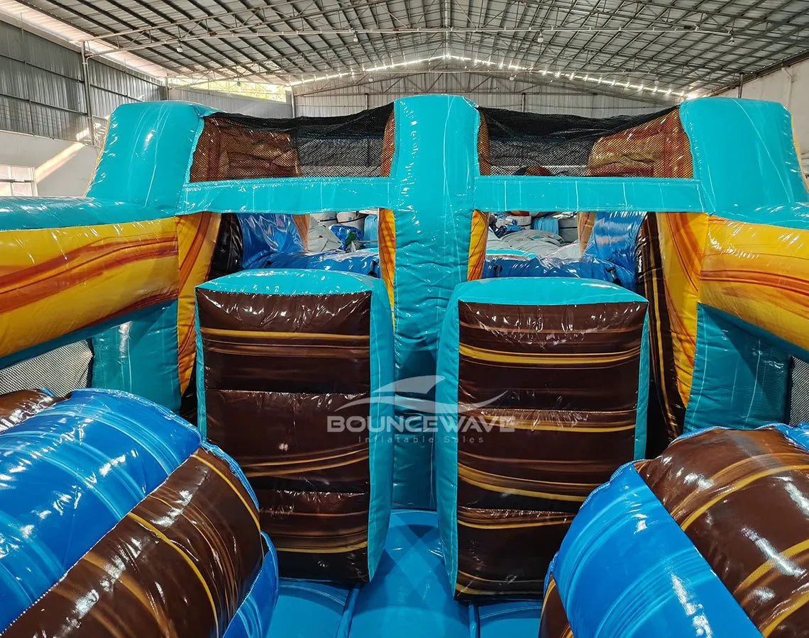 46ft Tropic Shock "Flash" Hybrid Inflatable Obstacle Course