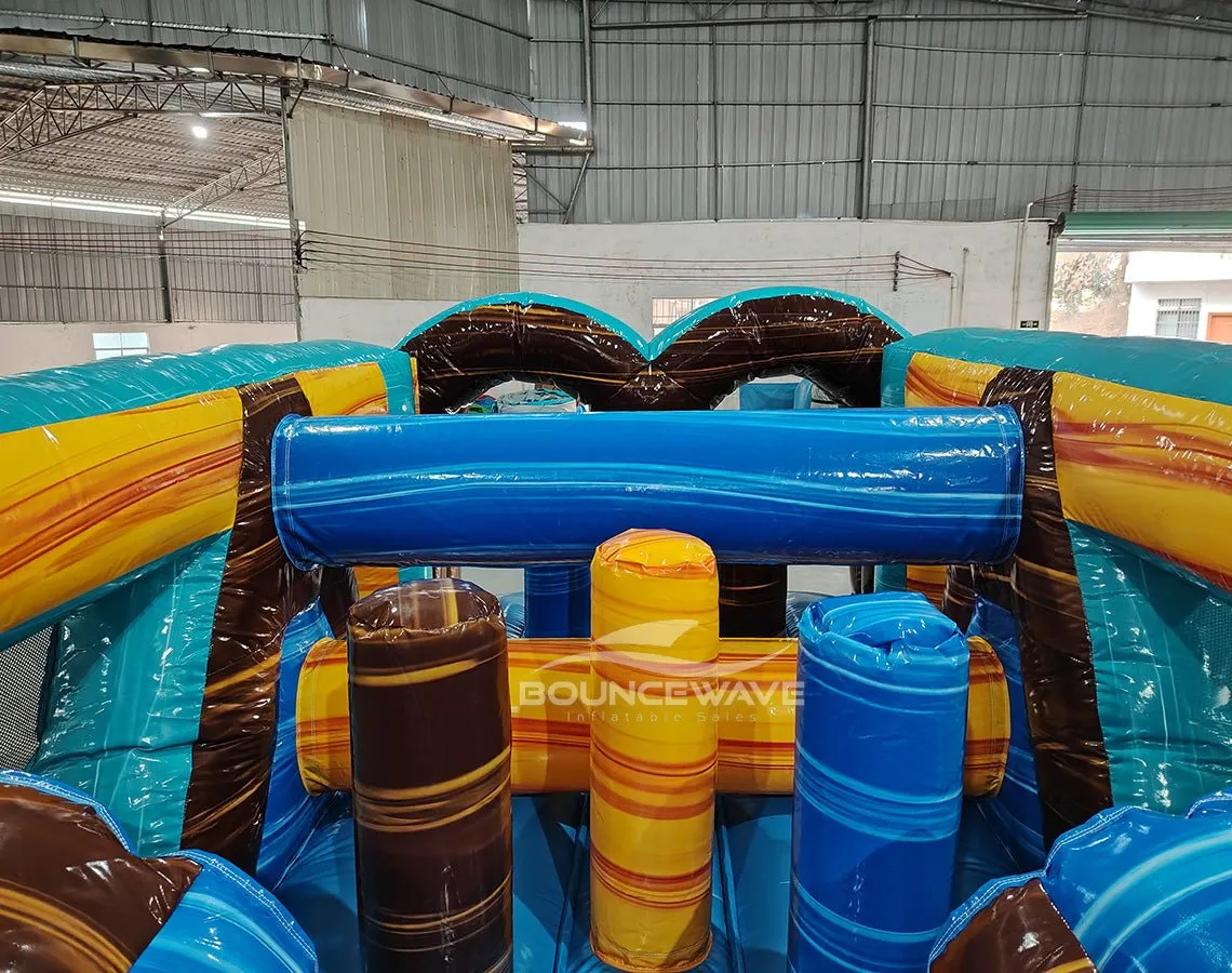 46ft Tropic Shock "Flash" Hybrid Inflatable Obstacle Course