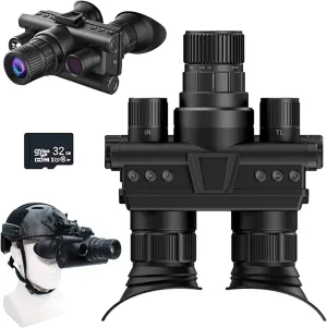 4K Digital Infrared Head Mounted Night Vision Goggles for Adults, Thermal Goggles Military Tactical Night Vision Binoculars with 32G Memory Card