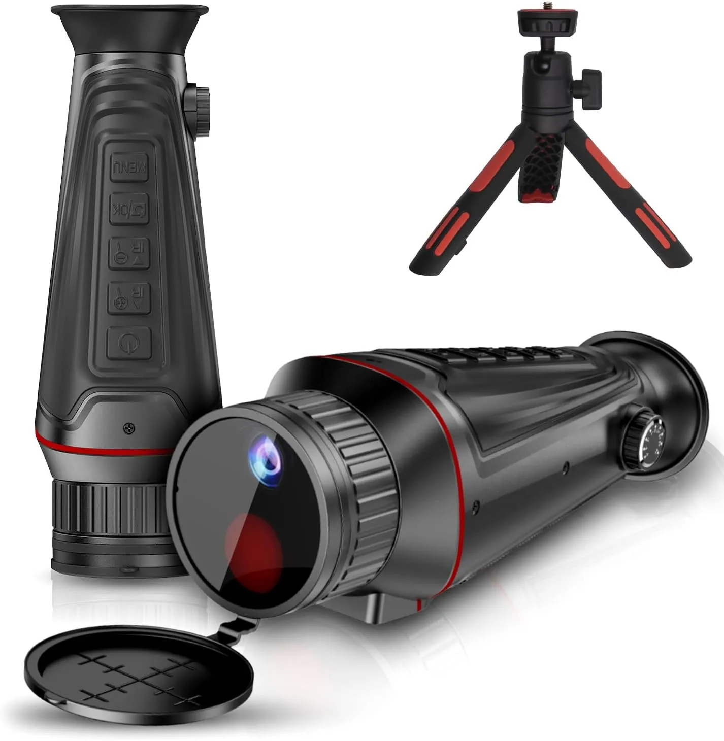 4K Digital Night Vision Monocular with Infrared Illuminator & Video Recording, 1314ft Long Distance, Manual Focus and Diopter, Night Vision Goggles Binoculars for Hunting, Camping, with 32 GB SD Card