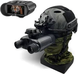 4K Head Mounted Night Vision Binoculars for Adults,2.7'' HD Night Vision Goggles,7 Levels of Infrared Adjustment Can Save Photo and Video with 32GB Memory Card