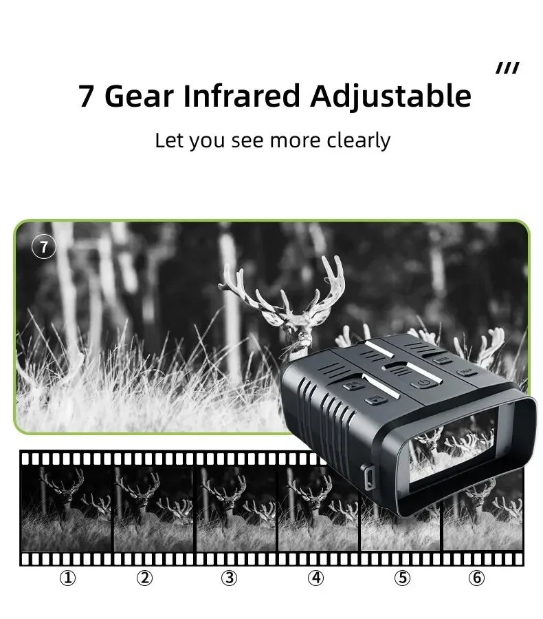 4K Night Vision Binoculars – 10x Digital Zoom, 800m Range with WiFi for Hunting & Camping