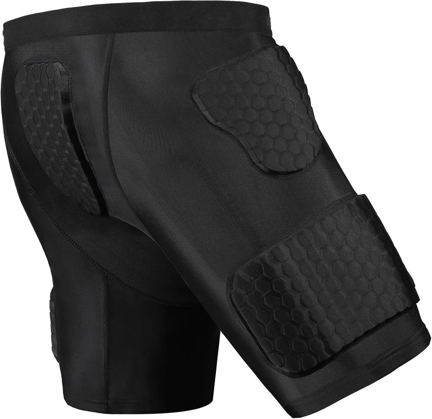5 Pad Football Girdle for Men Youth - Padded Compression Shorts with Hip, Thigh Pads for Football, Baseball, Sliding Protective Gear for Adults Teens High-Density EVA Foam