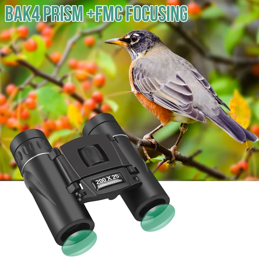 50000M Telescope Professional Binoculars,200x25,Mini Portable Folding Binoculars,High Zoom, Low Light Night Vision Telescope