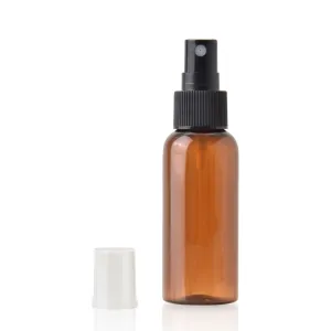 50ml Amber PET Plastic Spray Bottle (Boston Style)