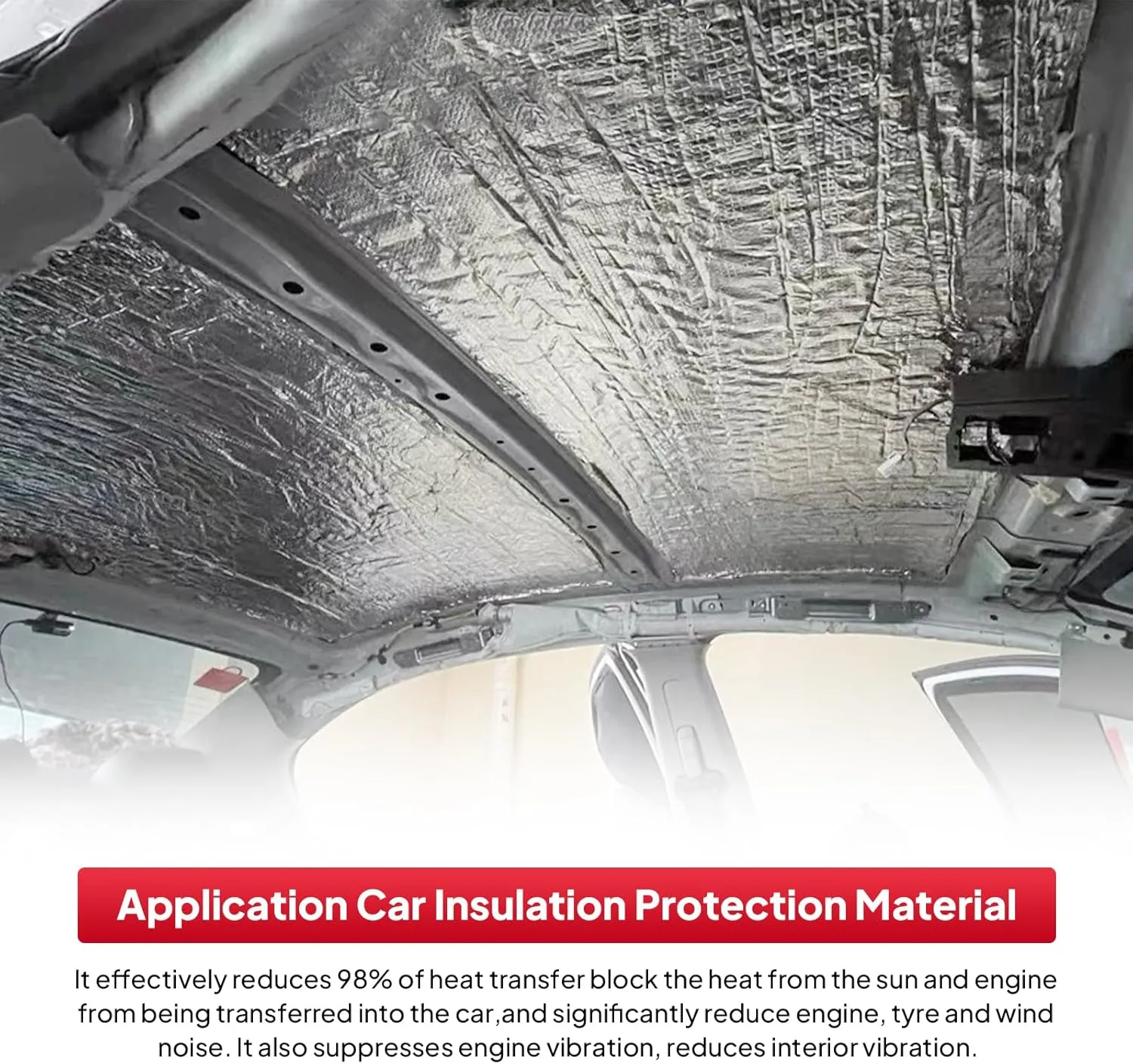 590 mil Auto Boat Sound Deadening with Adhesive 15 mm Closed Foam Reduce Noise &Vibration Car Heat Insulation Roll (125" Lx40 W)
