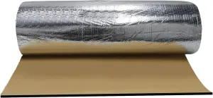 590 mil Auto Boat Sound Deadening with Adhesive 15 mm Closed Foam Reduce Noise &Vibration Car Heat Insulation Roll (125" Lx40 W)