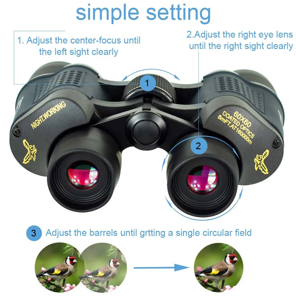 60x60 HD Binoculars