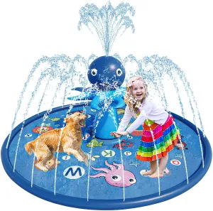 68” Kids Octopus Splash Pad | Mat Sprinkler Sprinkler for Kids