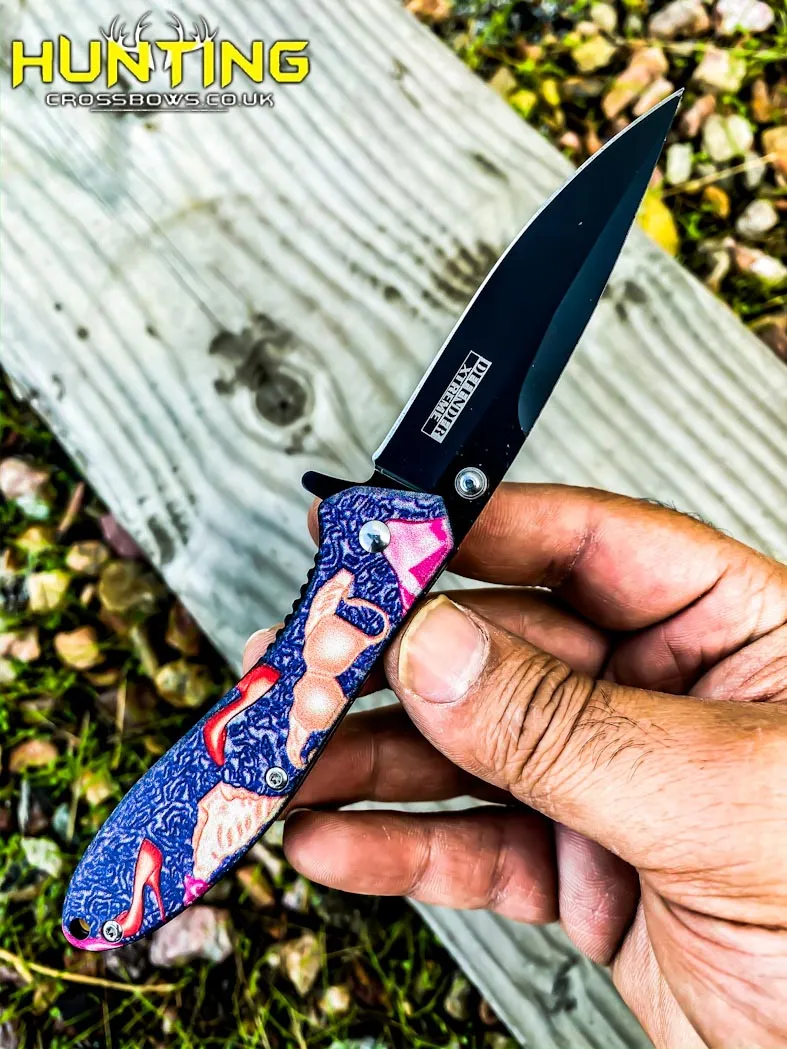 7" Spring Assisted Pocket Folding Knife Stainless Steel with Belt Clip