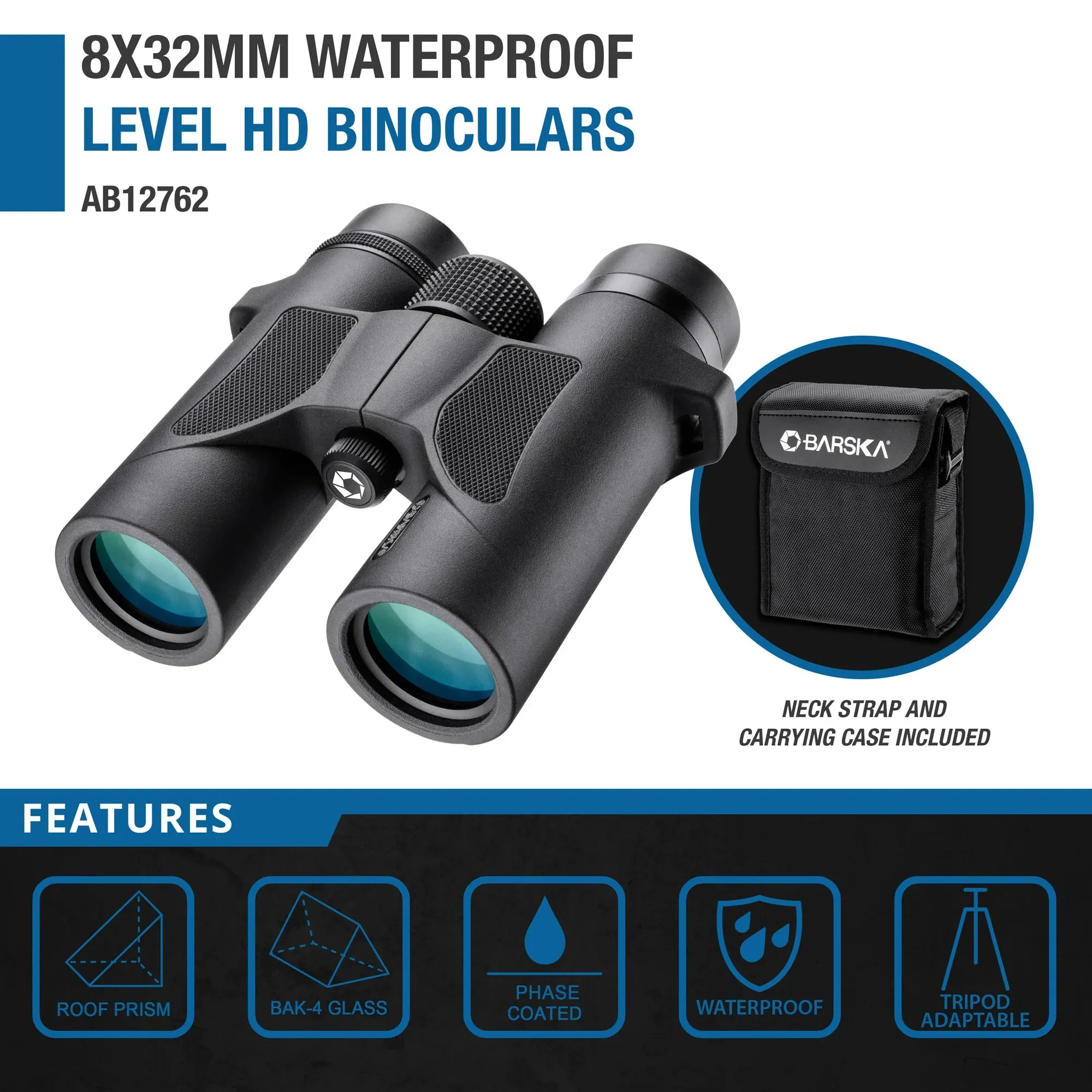 8x32mm Level HD Waterproof Binoculars | AB12762