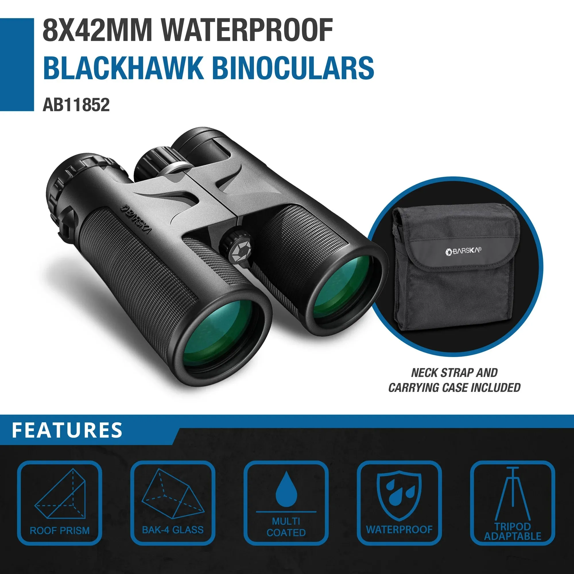 8x42mm Blackhawk Waterproof Binoculars | AB11852