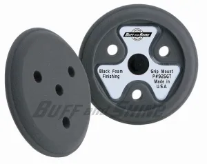 9" US Black Finishing Foam Grip Pad™ with Center Tee, Ventilation Holes