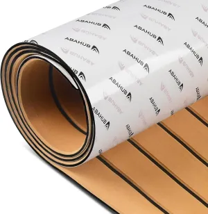 Abahub EVA Foam Boat Decking 96''x45.6''/36''/28.8''/24''/16.8'', 48''x16.8'' Self-Adhesive Faux Teak Marine Flooring Sheet Traction Pad for Boats Surfboard Swim Platform RV Floor