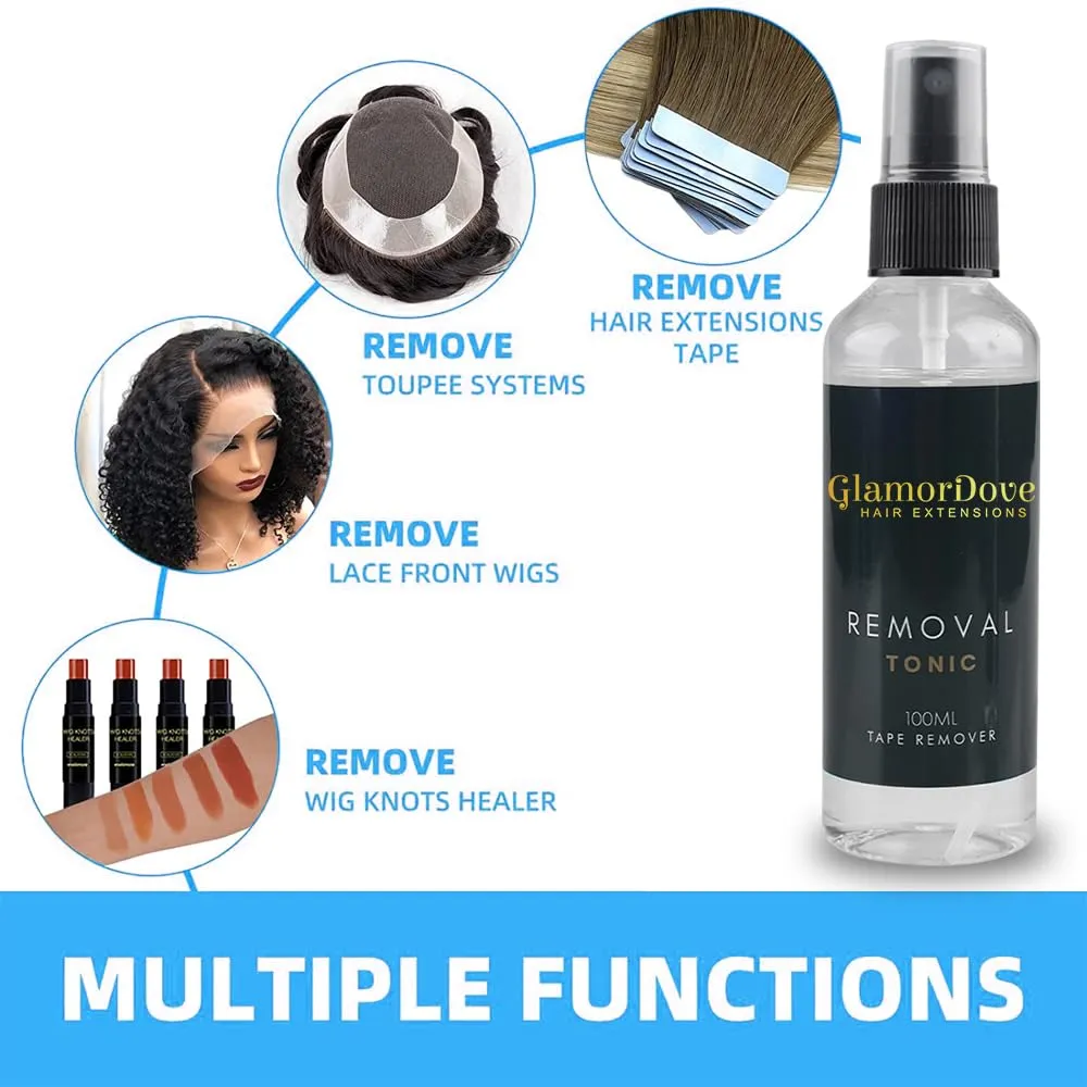 Adhesive Remover Hair Extension Tape Remover Tape in Extension Remover Keratin Hot Melt Glue Remover Precision Bottle Wig Glue Bonding Tape Extensions Remover