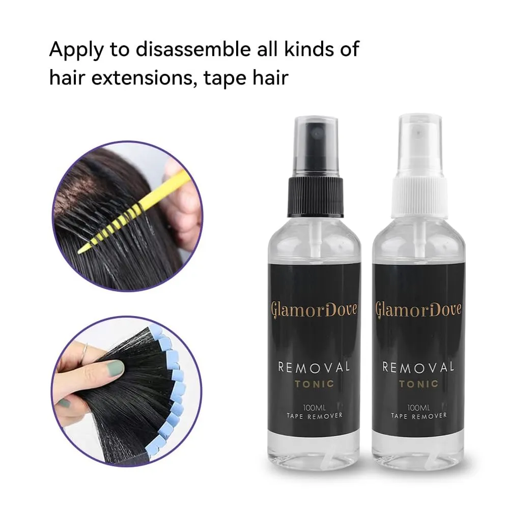 Adhesive Remover Hair Extension Tape Remover Tape in Extension Remover Keratin Hot Melt Glue Remover Precision Bottle Wig Glue Bonding Tape Extensions Remover