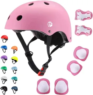 Adjustable Kids Toddler Helmet with Knee Pads,Elbow Pads & Wrist Guards,Bike Helmet for Ages 3-5,5-8,8-14,Boys & Girls Helmets and Pads Set for Skateboard,Skating,Biking,Cycling