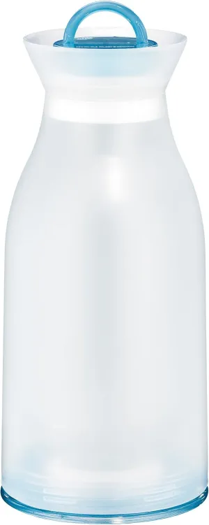 Alfi Cool Bottle, Translucent Clear with Blue Accents, 25-Ounce Carafe