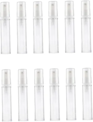 Angoily Press Pump Bottle Set 12 Empty Spray Bottles for Essential Oils Refillable