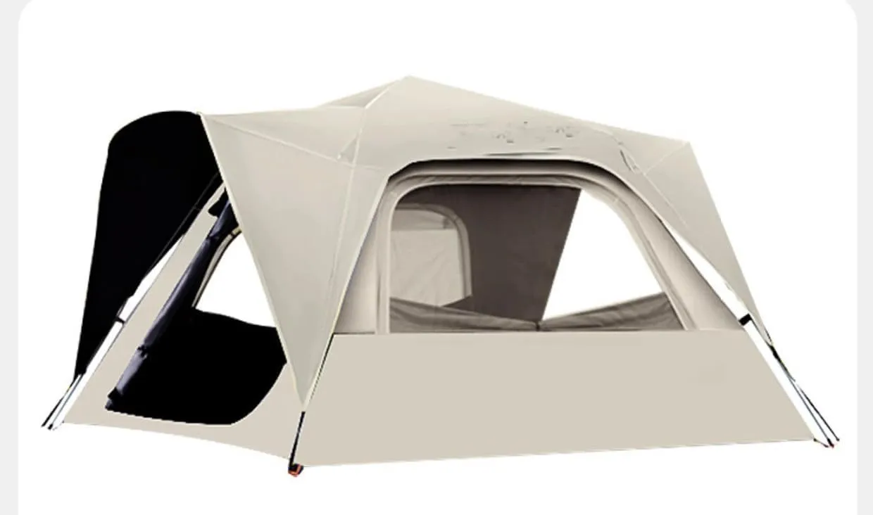 ArcticShield™ 4 Person Camping Tent - 3 Second Setup Cabin Tent with AC Port, 12K Waterproof & 360° Stargaze View (Coleman Upgrade)