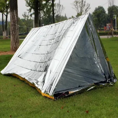 Argent Emergency Shelter Tent Outdoor Ultralight Portable Camping SOS Shelter Mylar Emergency Tube Tent First Aid Gear